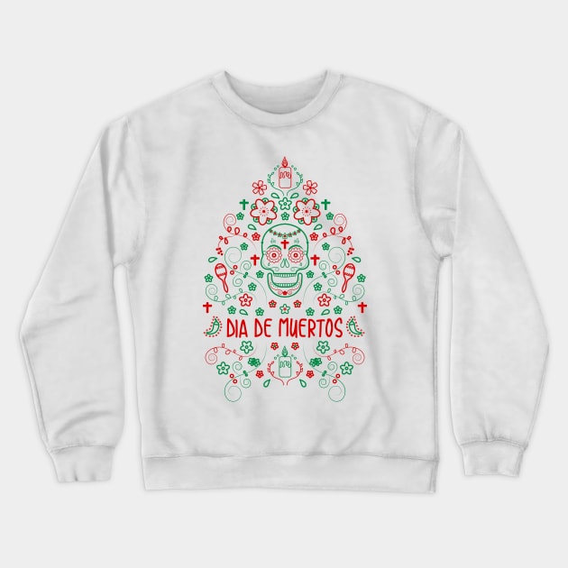 Dia de muertos - Mexican Day of the dead Crewneck Sweatshirt by verde